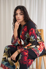 Majestic Rose Black (Stitched 2 Pcs)